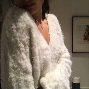cropped UO fuzzy sweater!